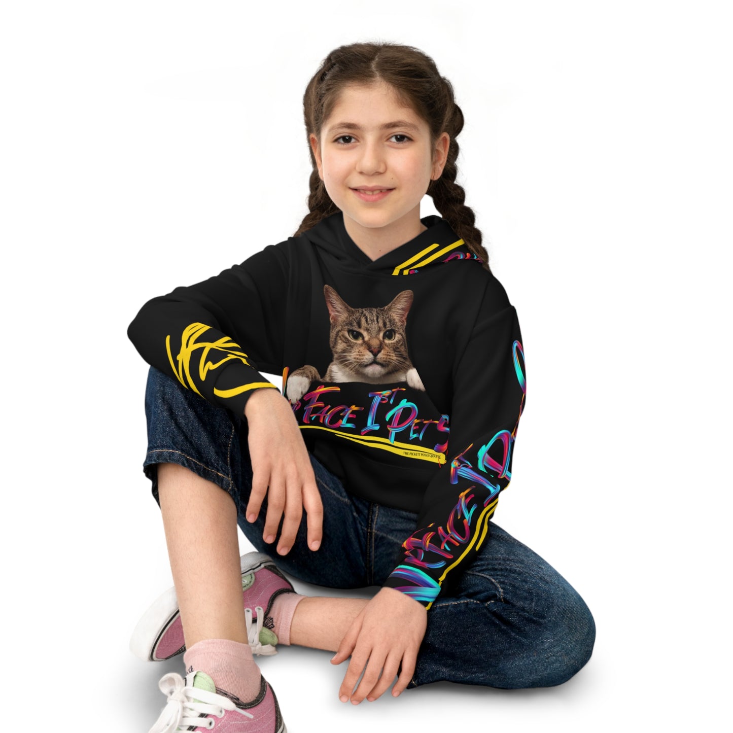 Kids/Children's (Black) "TPPG Pet" Hoodie/Sweatshirt in 6 sizes