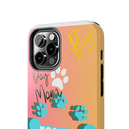 One of our Cutest "Dog Mom" Pet Designs (in a Multi-Colored Base Color) Verision from the 'TPPG Collection' Line carries Several sizes of the "iPhone Series" Tough Phone Cases