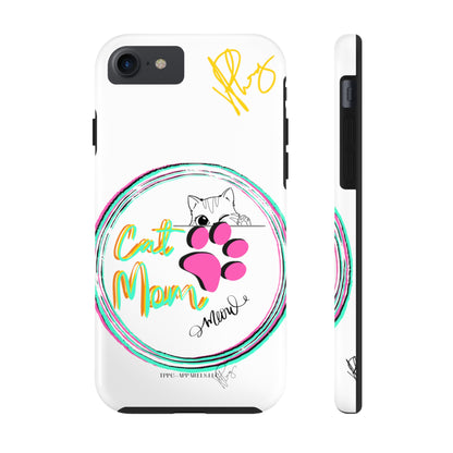 Guys Another one of our Cutest "Cat Mom" Pet Designs (in a White Base Color) Verision from the 'TPPG Collection' Line carries Several sizes of the "iPhone Series" Tough Phone Cases