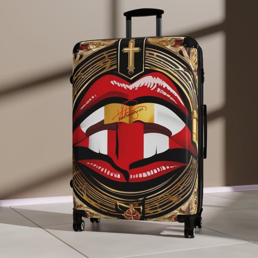 'Big Red Lips' Suitcase(s) on 360° Wheels