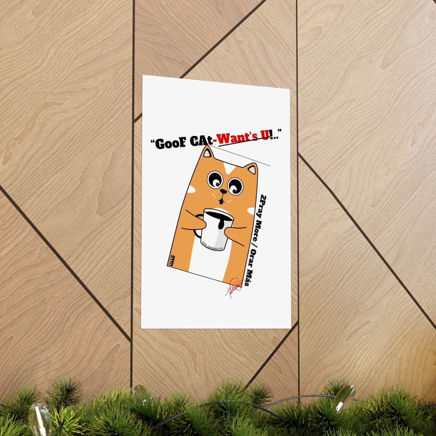 Vertical "GooF CAt" Matte Posters