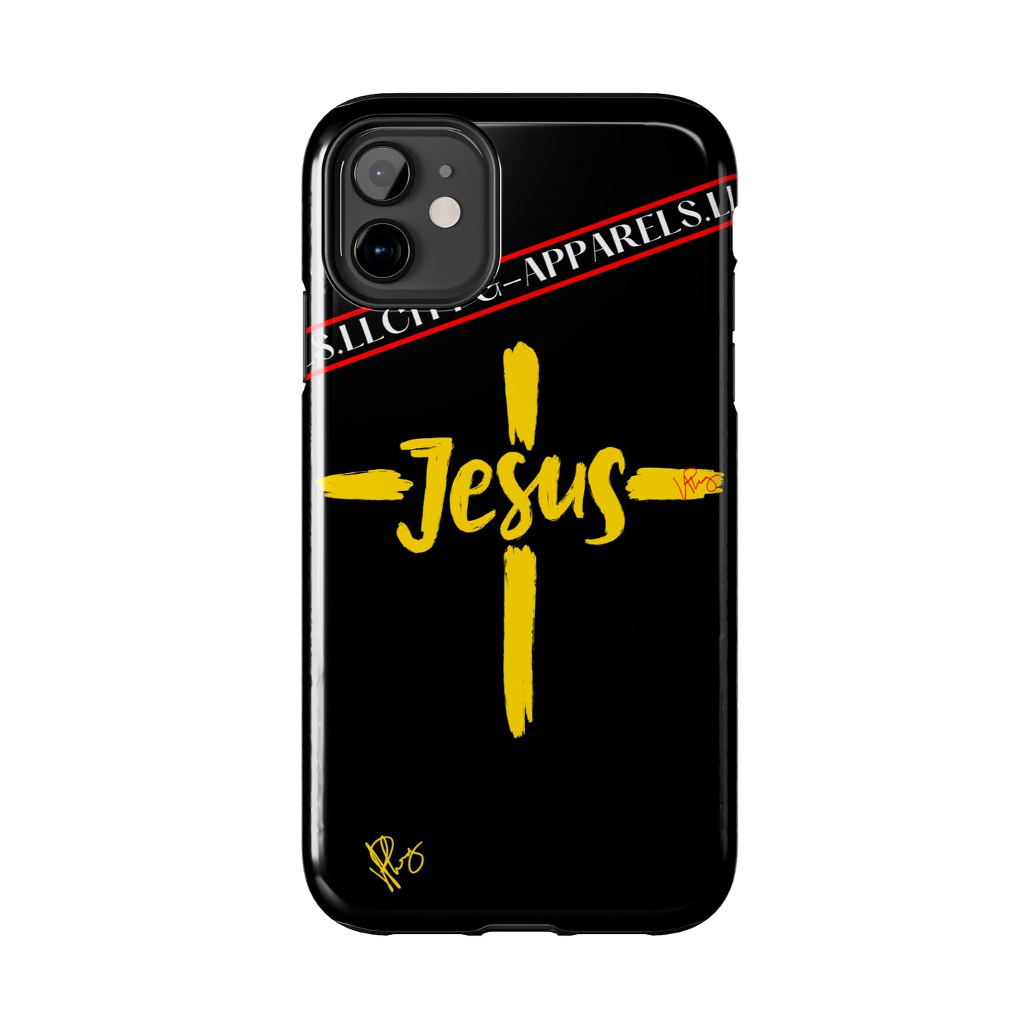 'iPhone Case' of A "Jesus/Faith" (Black)-Cute Cross Design 'TPPG Faith Collection'