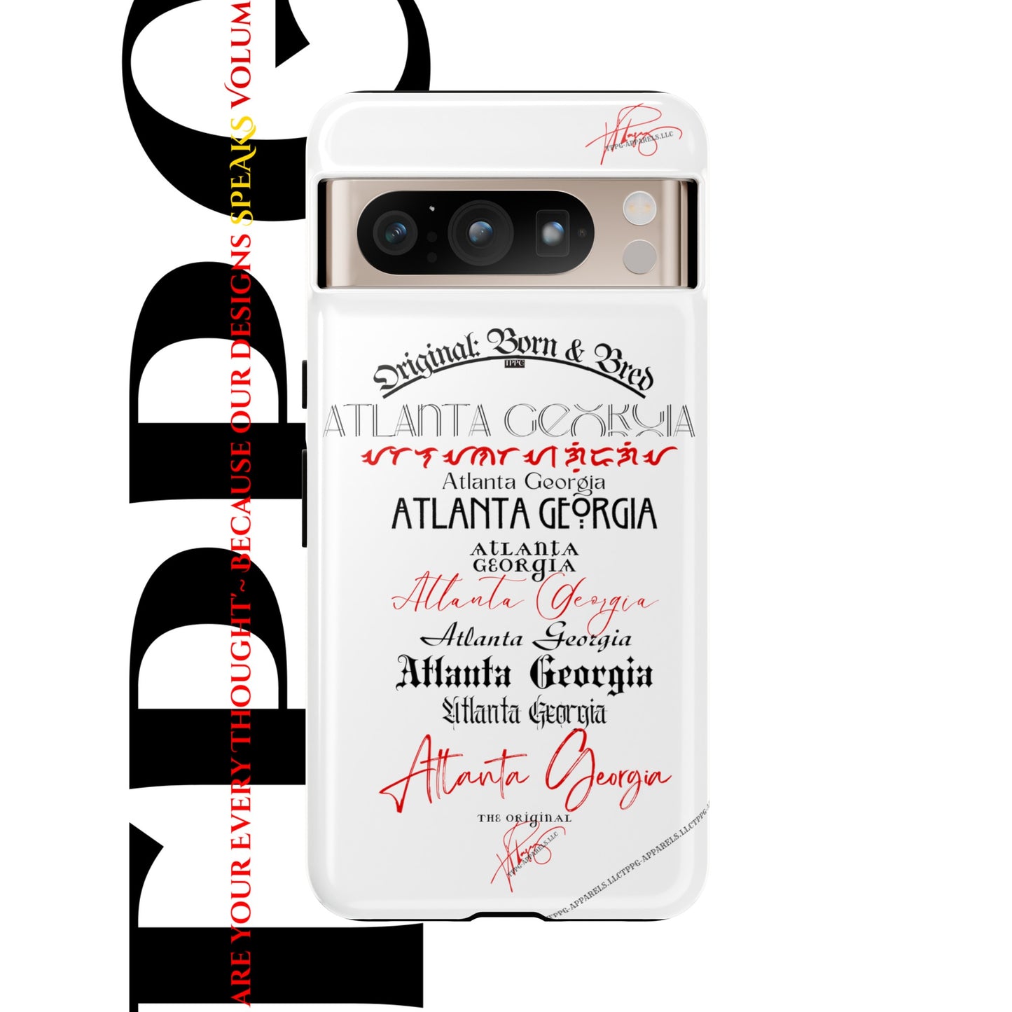 'ATL-Original Born & Bred' Design ~ Apple iPhones * Google Pixel * Samsung Galaxy Cases