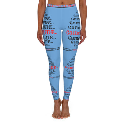 These Sexy & Stylish Women's (Light Blue) "Gamer" Spandex Leggings with different sizes By:"TPPG-Apparels" Stylish Brands