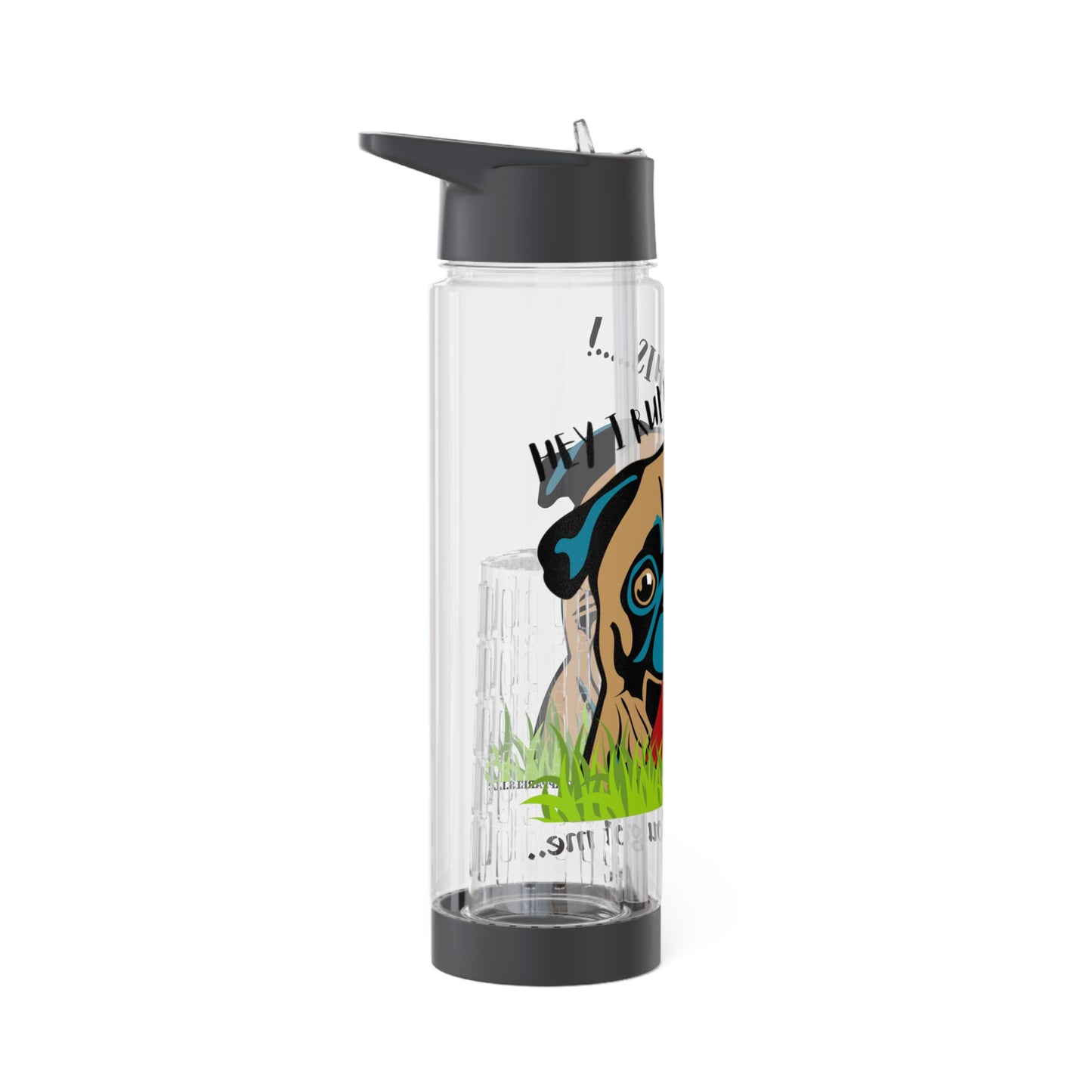 Clear 25oz Sleek 'Cynophile Lovers' Print Style INFUSER Water Bottle by the "TPPG-Apparels" (Dog Lovers) Collection