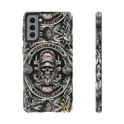 "Father God" iPhone/Google Pixel & Samsung Tough Phone Case (Black/Red & Grey)