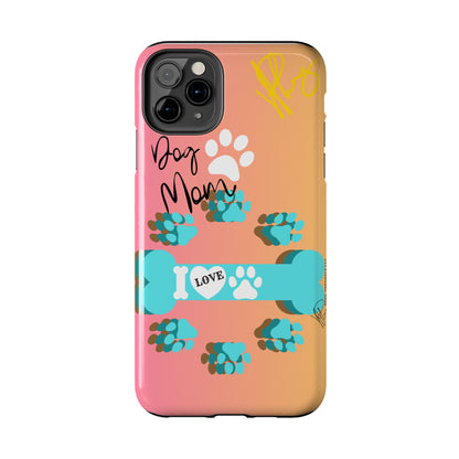 One of our Cutest "Dog Mom" Pet Designs (in a Multi-Colored Base Color) Verision from the 'TPPG Collection' Line carries Several sizes of the "iPhone Series" Tough Phone Cases