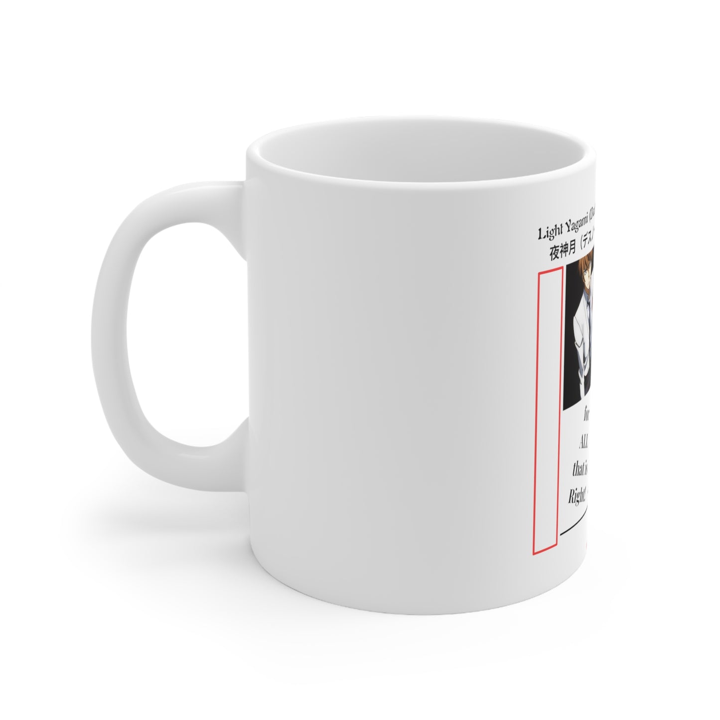 White "Death Note -Anime/Manga" 11oz Ceramic Mug from the 'TPPG-Apparels' Collection