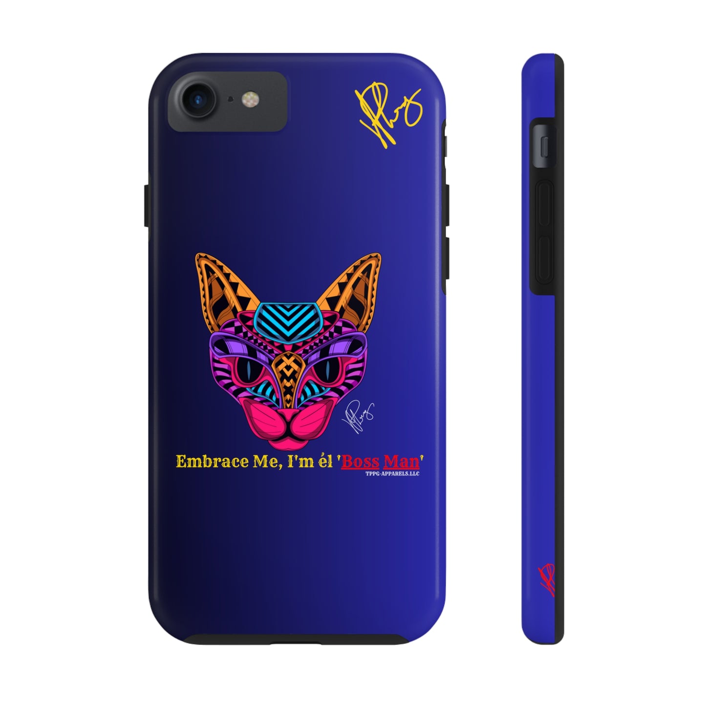 Cat Designs Phone Cases - iPhone/Samsung Galaxy & Google Pixel (Purple/Blue-Multi-Colored)