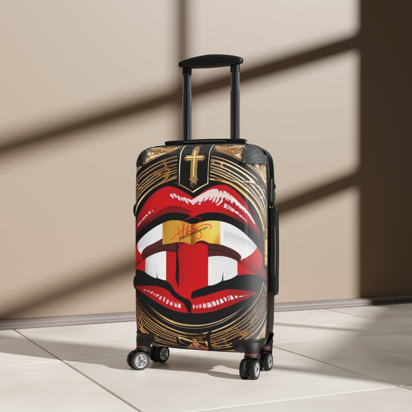 'Big Red Lips' Suitcase(s) on 360° Wheels