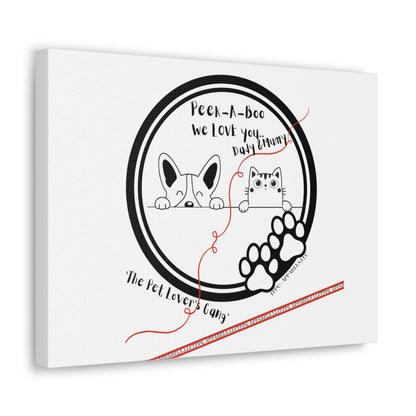 From our "TPPG Brand Pet Collection" - Canvas Gallery Wraps " Peek-A-Boo.."- in White