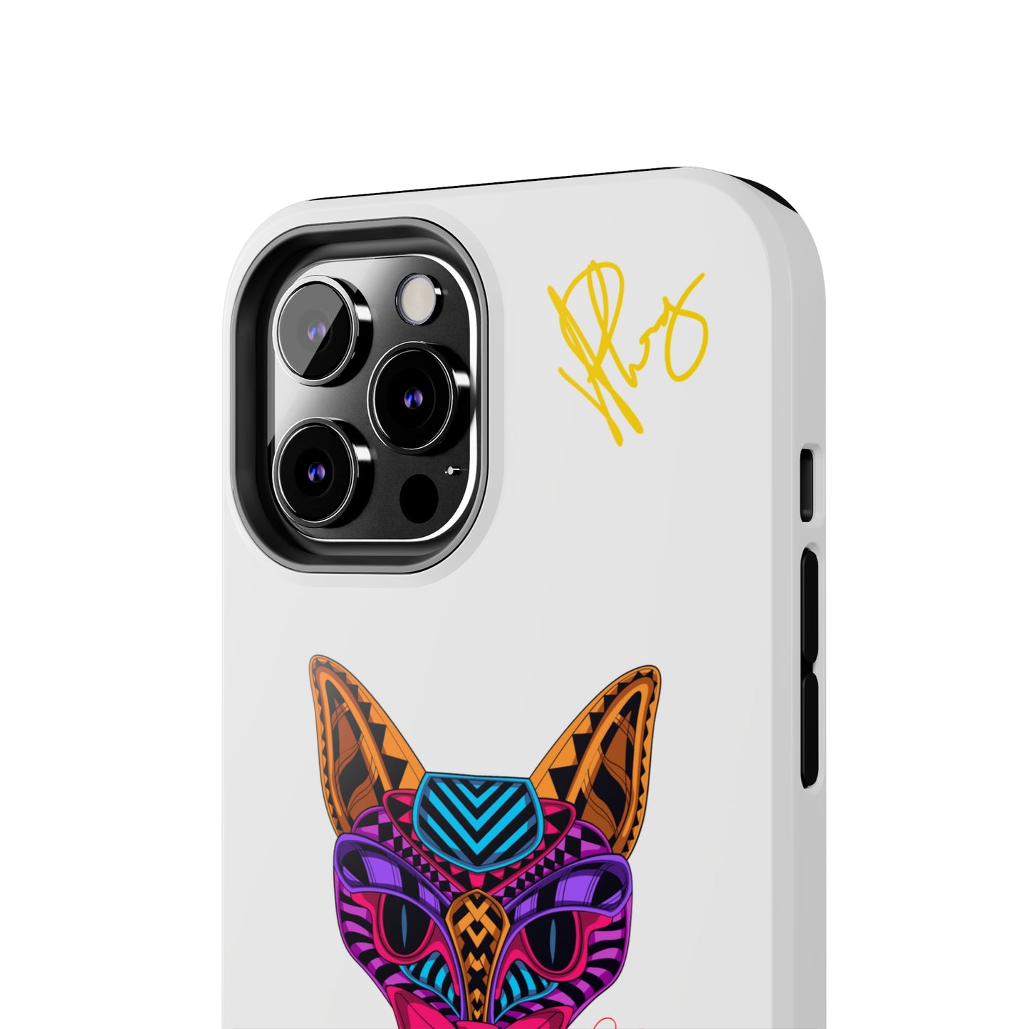 Cat Custom Designs Phone Cases - iPhone/Samsung Galaxy & Google Pixel (Multi-Colored White)