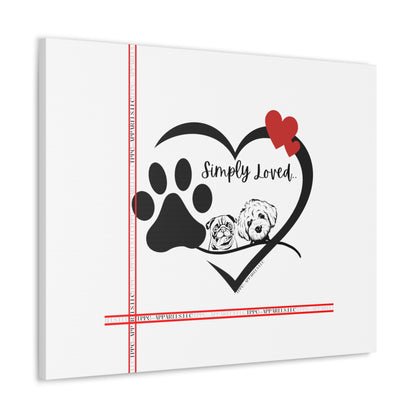 From our "TPPG Brand Pet Collection" - Canvas Gallery Wraps " Simply Loved"- in White