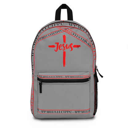 Jesus Design (Grey) Backpack w/pockets