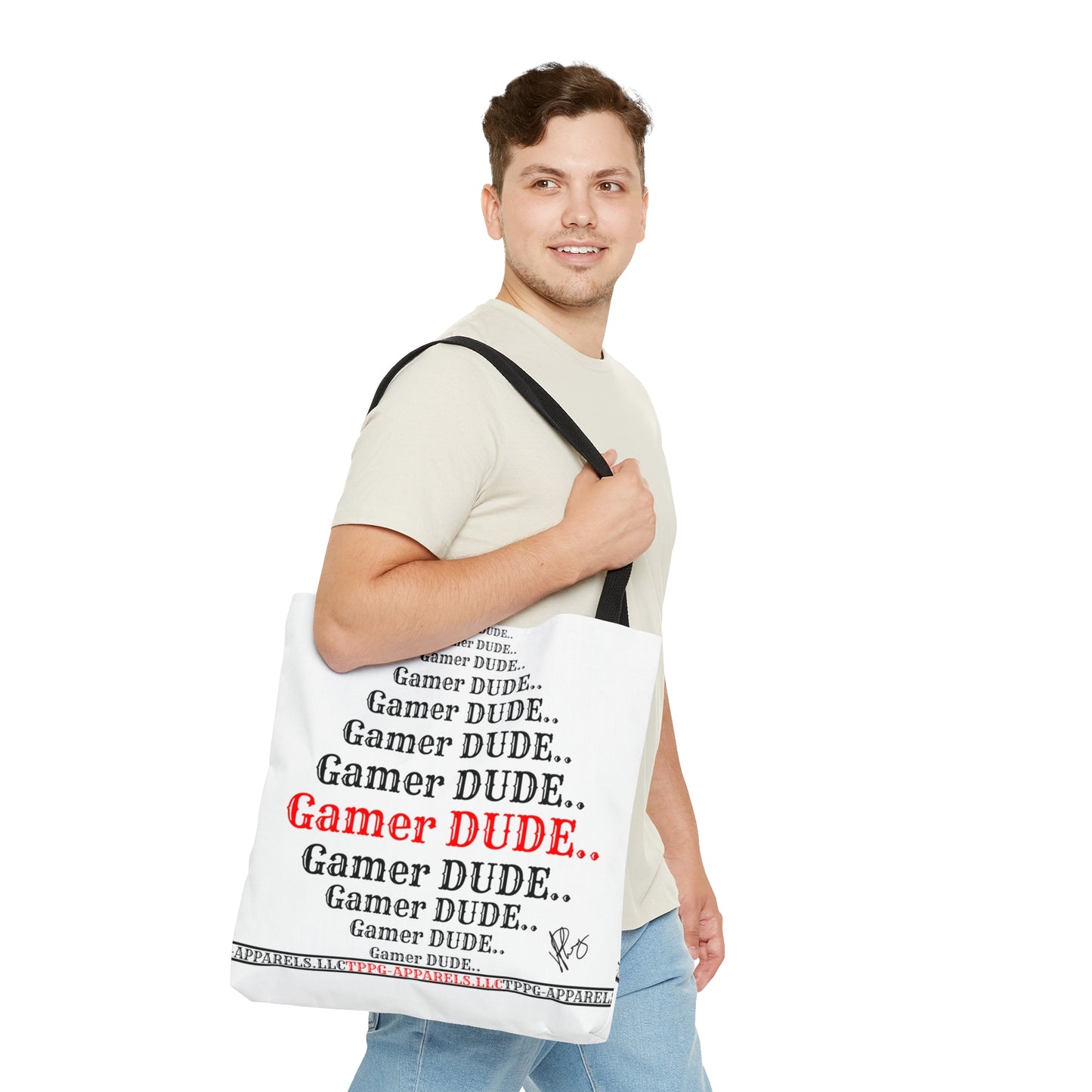 This Stylish Gamer Tote from the "TPPG-Apparels" Brand Tote in 3ct. different sizes. Always handy for any carrying all things necessary for any casual occasion.