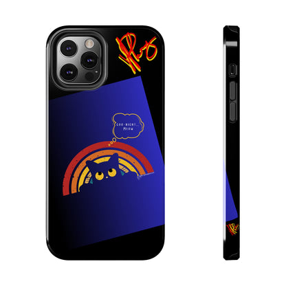 Our Cutest "Goo Night Meow.." Pet Designs (in a Bold Purple/Blue/Black Base Color) Verision from the 'TPPG Collection' Line carries Several sizes of the "iPhone Series" Tough Phone Cases