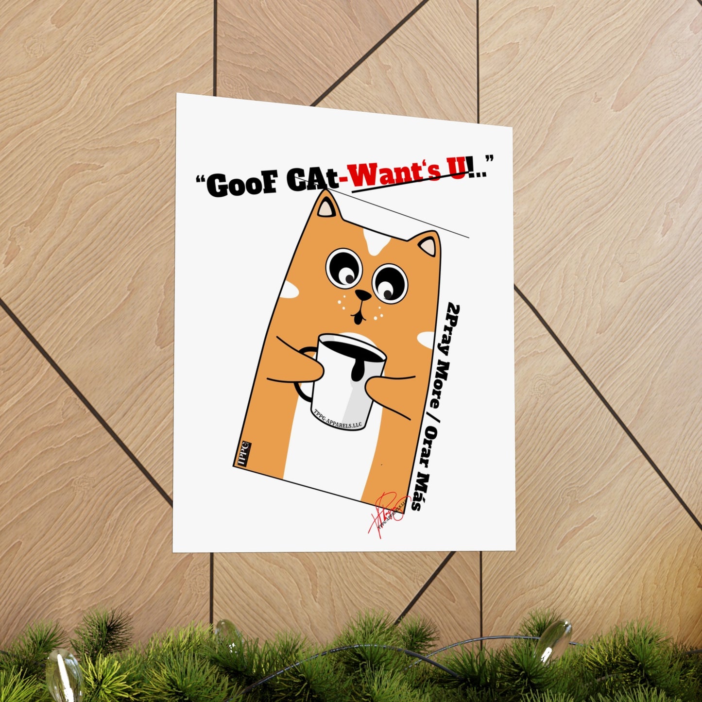 Vertical "GooF CAt" Matte Posters