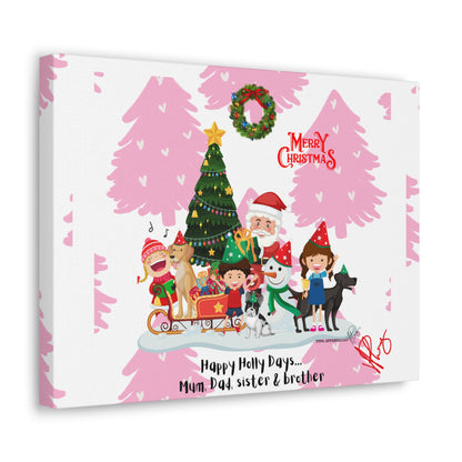 Happy Holidays-"TPPG Brand Christmas Collection" - Canvas Gallery Wraps "- in Bold colors