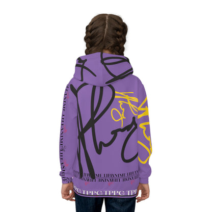 Children's "Anime Life" (Lt. Purple-Black/Yellow) "TPPG Logo" Hoodie in 6 sizes