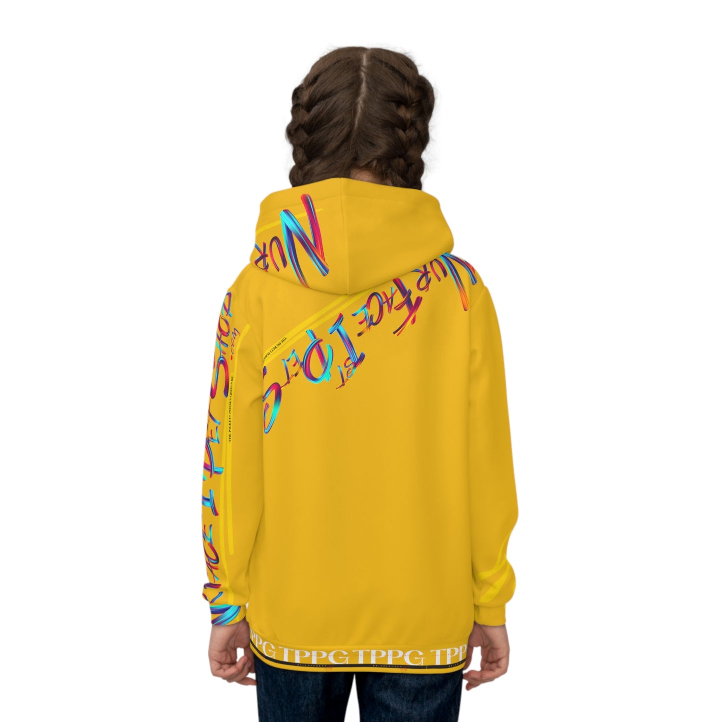 Kids/Children's (Golden Yellow) "TPPG Pet" Hoodie/Sweatshirt in 6 sizes