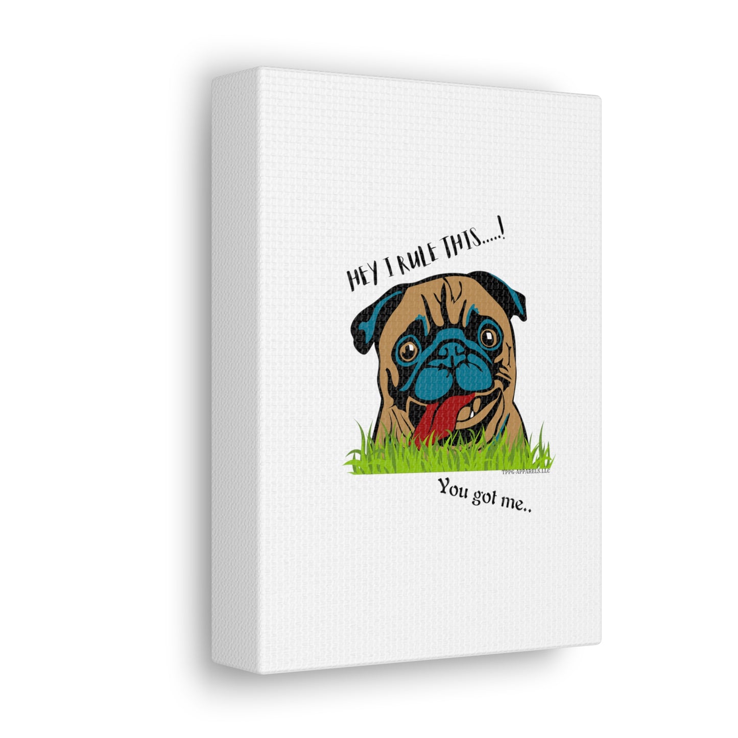 From our "TPPG Brand Pet Collection" ('HEY, I Rule This..")- Canvas Gallery Wraps - on White