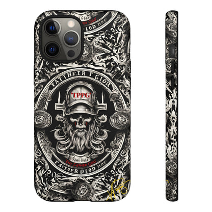 "Father God" iPhone/Google Pixel & Samsung Tough Phone Case (Black/Red & Grey)