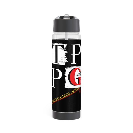 Clear 25oz Sleek "TPPG 2024" INFUSER Water Bottle by the "TPPG-Apparels" Collection