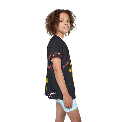 Kids (Black) 'Jesus/Faith' Sports Jersey/T-Shirt