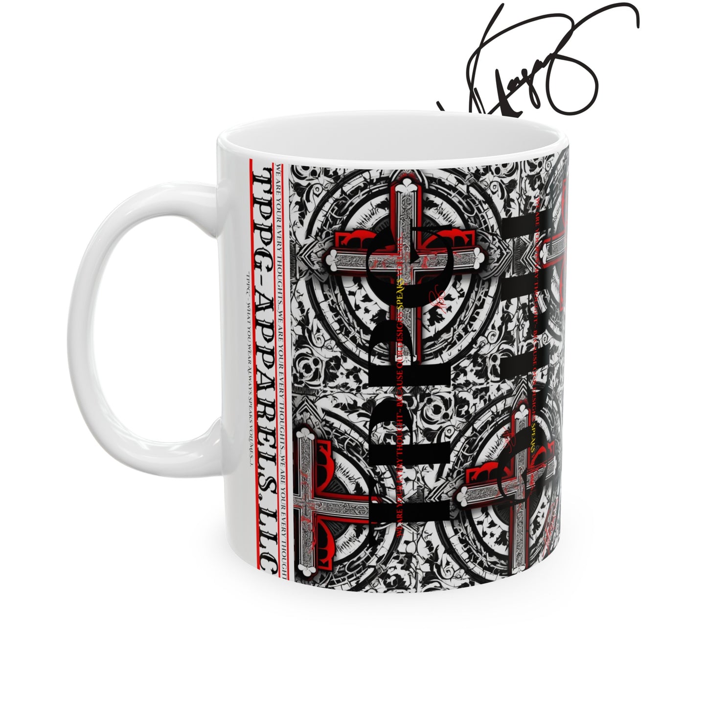 Mystical "TPPG" Cross Ceramic Mug/Cup -11oz & 15oz