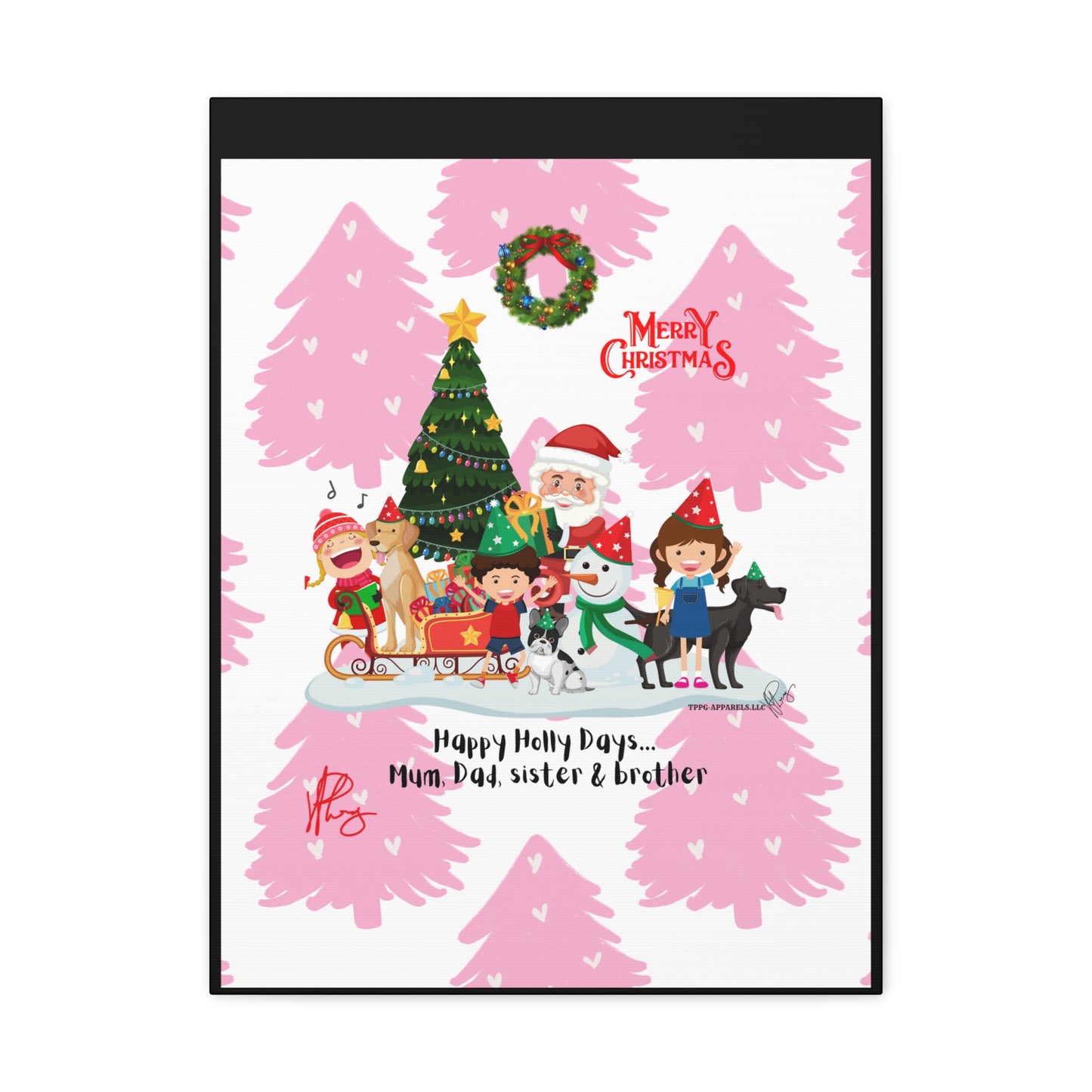 Holidays Time-"TPPG Brand Christmas Collection" - Canvas Gallery Wraps "- in Bold  familiar colors