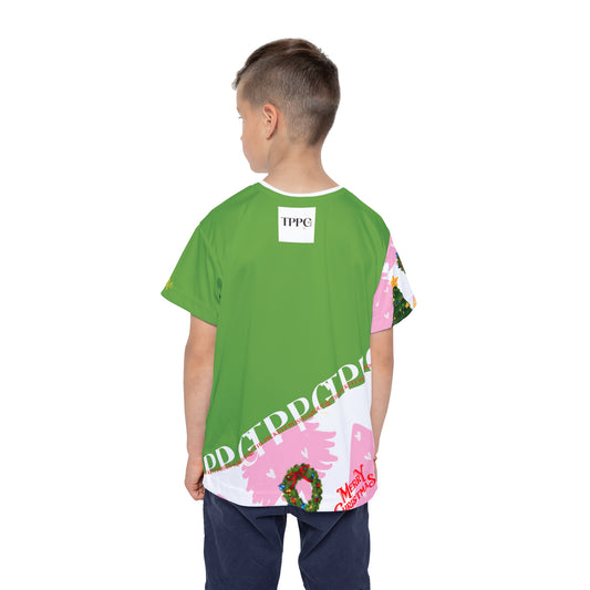 Kids (Green) 'Holiday/Christmas' Sports Jersey/T-shirt