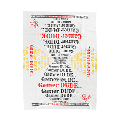 Guys another Bold Gamer Style Blanket from the "TPPG-Apparels" Brand Presents one of it's koolest designs on this White Velveteen Plush Blanket