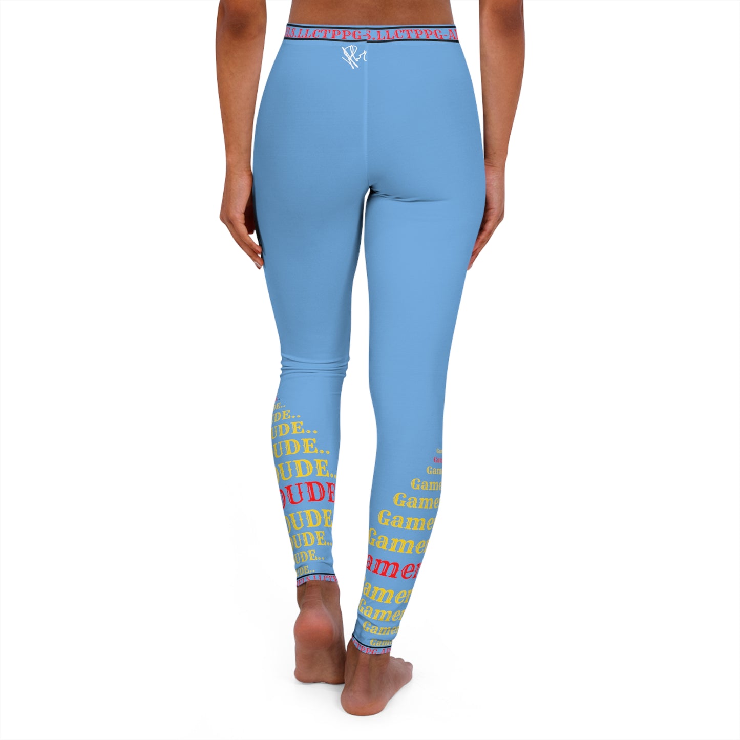 Light Blue "Gamer" Spandex Leggings By"TPPG-Apparels" Stylish Brands in available sizes