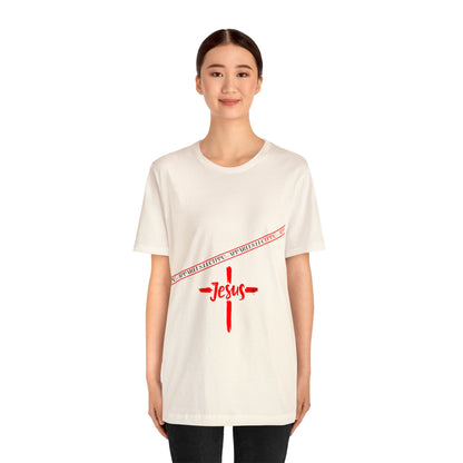 Unisex Jersey Short Sleeve Tee - 'Jesus/Faith' Design Style in Several colors