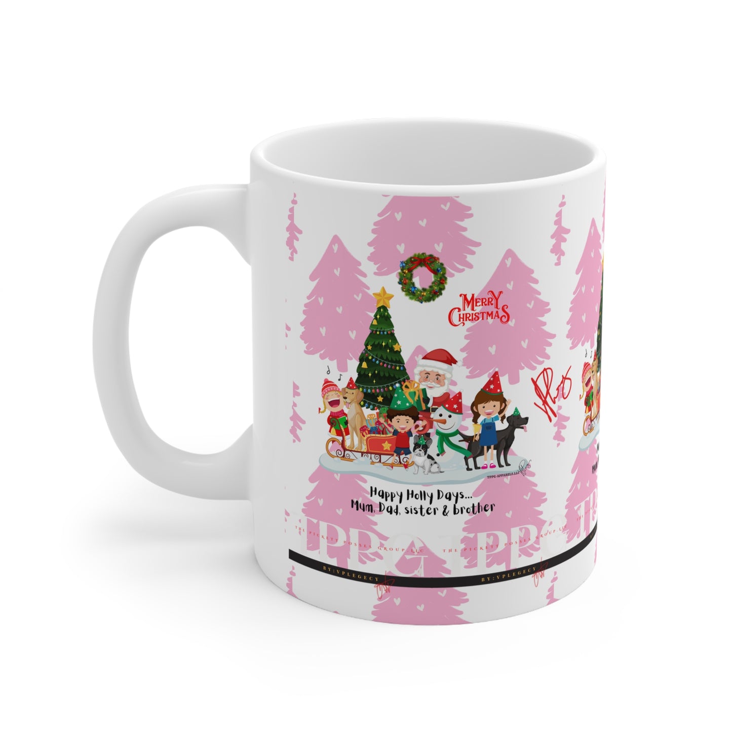 11oz Holiday Ceramic from él "TPPG-Apparels" Christmas Collection