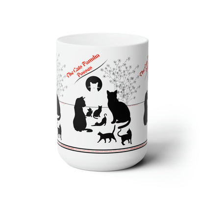 White 15oz Cute "Ailurophile Lover" Style Ceramic Mug-By the 'TPPG-Apparels' Brand Collection