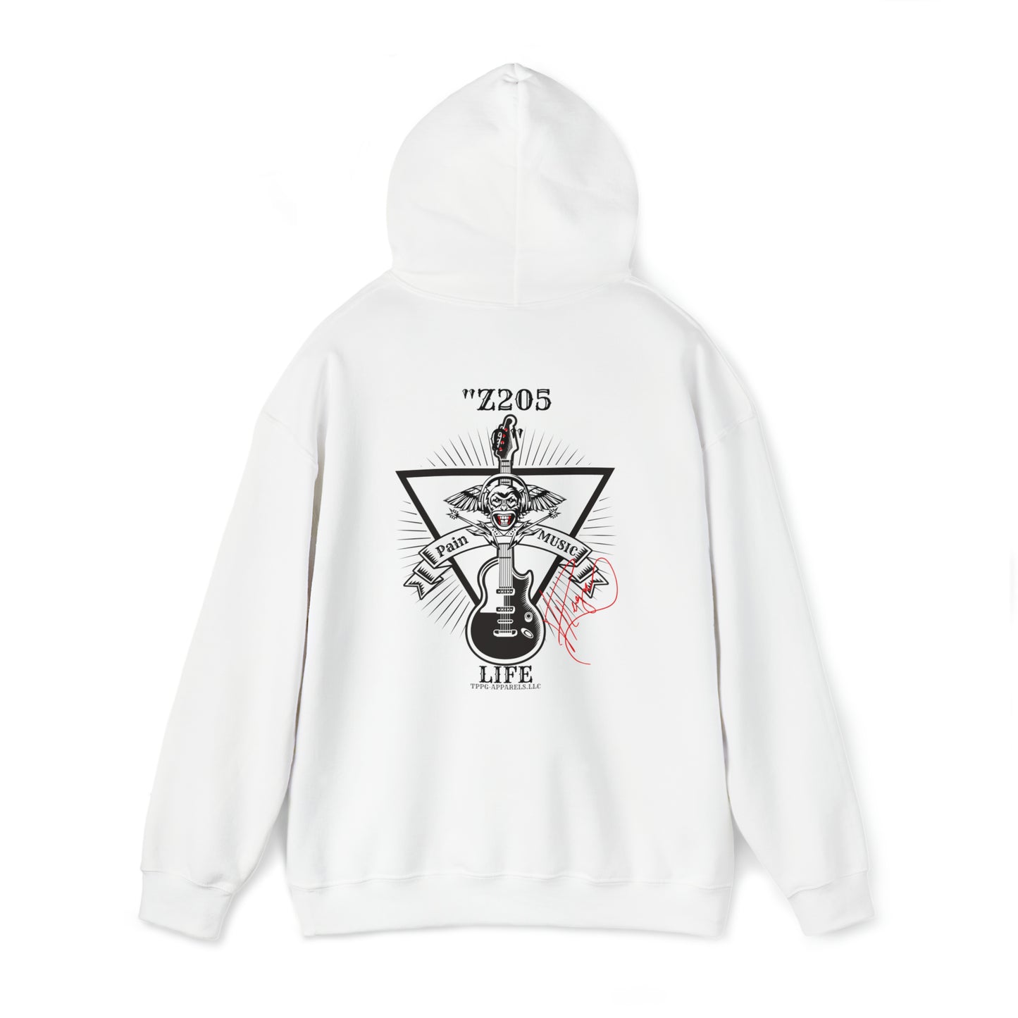 Our "Rock Music Z2050" Collection Print Style Print Unisex Heavy Blend™ Hooded Sweatshirt - 6 sizes to chose from