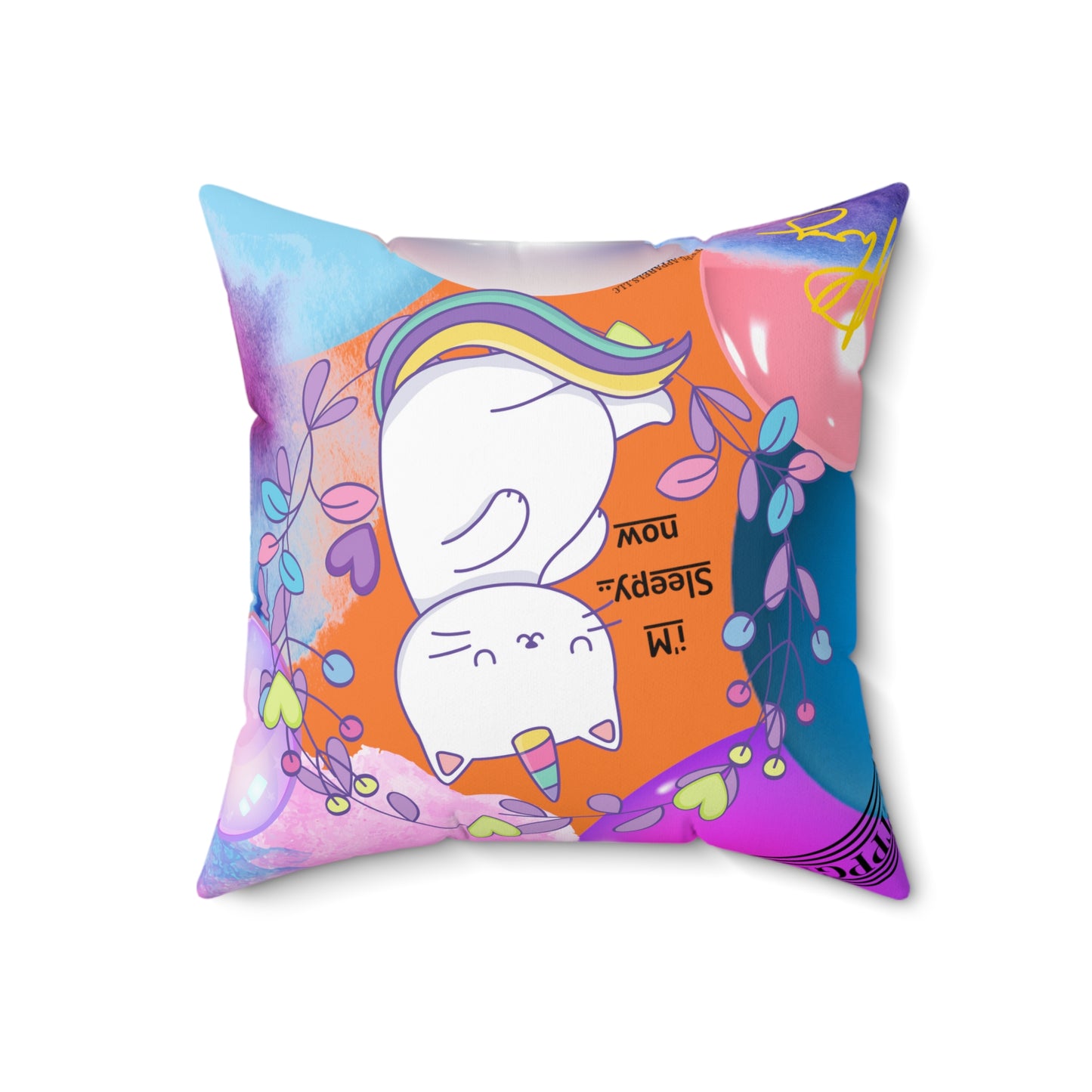 (Toddler/Kid) Spun Polyester Square Pillow (4 sizes-Crusta Bgd) - By: "TPPG KIds Collection"