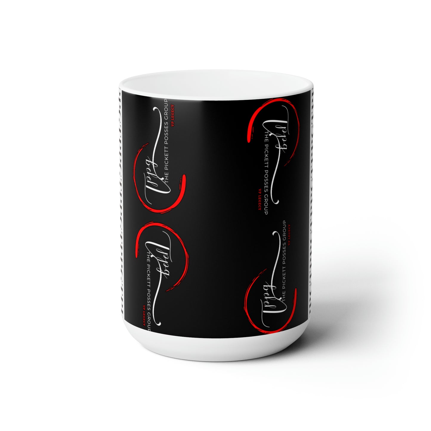 Black & White 15oz Sleek Style Ceramic Mug - by the 'TPPG-Apparels' Brand Collection for Tea, Coffee/Latte or your favorite beverage.