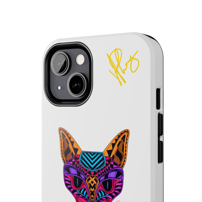 Cat Custom Designs Phone Cases - iPhone/Samsung Galaxy & Google Pixel (Multi-Colored White)