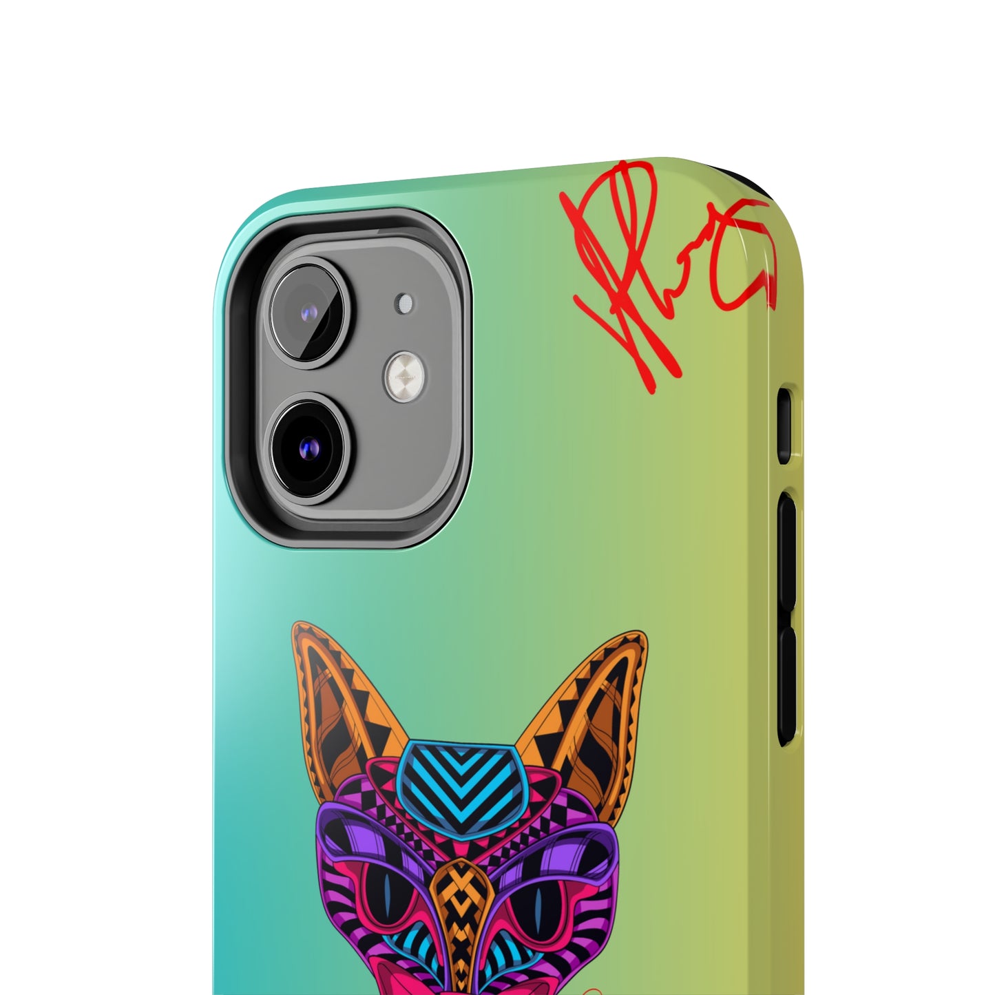 Pets Designed Phone Cases - iPhone/ Samsung Galaxy & GooglePixel ("Embrace Me.."1) (Green/Yellow Hue Color)