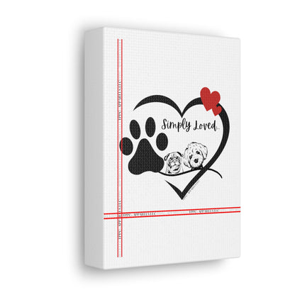 From our "TPPG Brand Pet Collection" - Canvas Gallery Wraps " Simply Loved"- in White