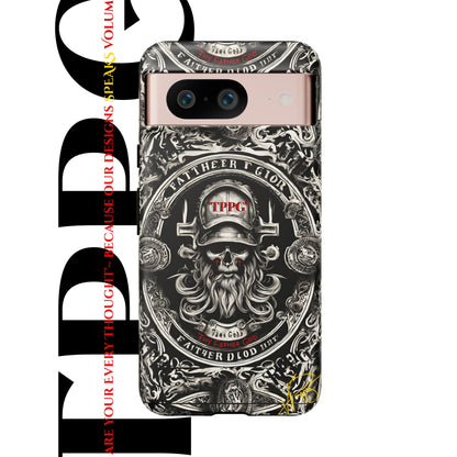 "Father God" iPhone/Google Pixel & Samsung Tough Phone Case (Black/Red & Grey)