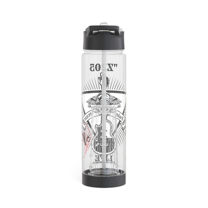 Copy of This cute clear 25oz 'Z2050 Rock Music' Style Design.. INFUSER Water Bottle by the "TPPG-Apparels Brand" Z2050 Collection