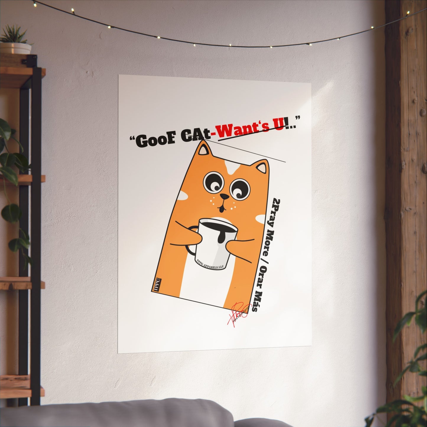 Vertical "GooF CAt" Matte Posters