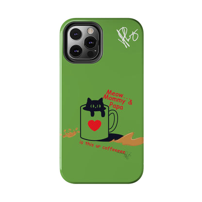 Ok Guys here's another one of our Cutest Coffee Pet Designs (in a Light Green Base Color) Verision from the 'TPPG Collection' Line carries Several sizes of the "iPhone Series" Tough Phone Cases