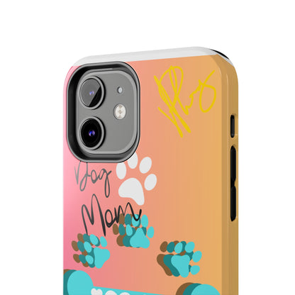 One of our Cutest "Dog Mom" Pet Designs (in a Multi-Colored Base Color) Verision from the 'TPPG Collection' Line carries Several sizes of the "iPhone Series" Tough Phone Cases