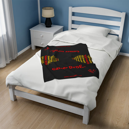 Hey guys another Bold Gamer Style Blanket from the "TPPG-Apparels" Brand Presents one of it's koolest designs on this Black Velveteen Plush Blanket