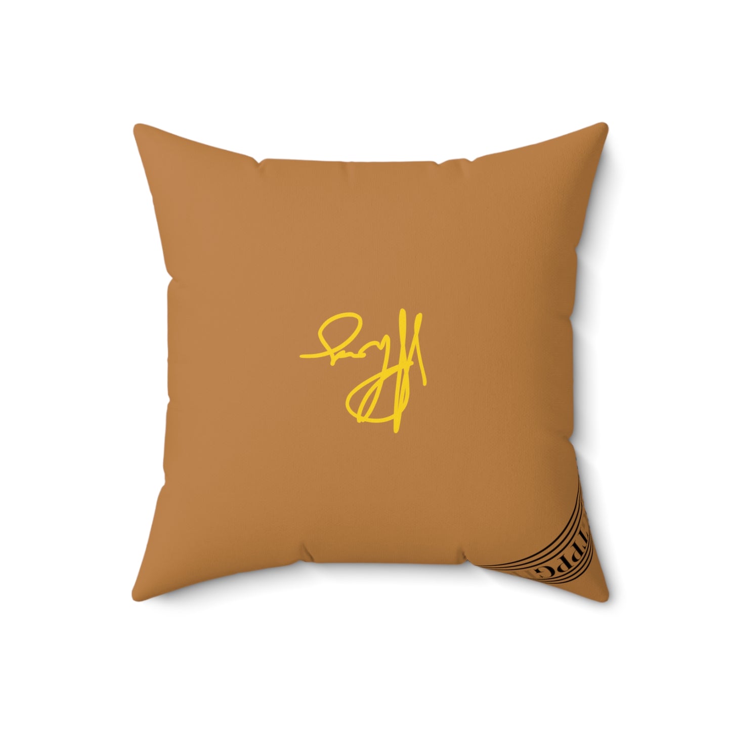 (Children) Spun Polyester ('1 side') Square Pillow (4 sizes-Lt. Brown Bgd) - By: "TPPG KIds Collection"