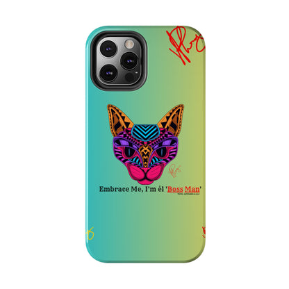 Pets Designed Phone Cases - iPhone/ Samsung Galaxy & GooglePixel ("Embrace Me.."1) (Green/Yellow Hue Color)